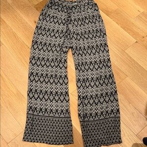 beachlunchlounge Black and White Wide Leg Pants